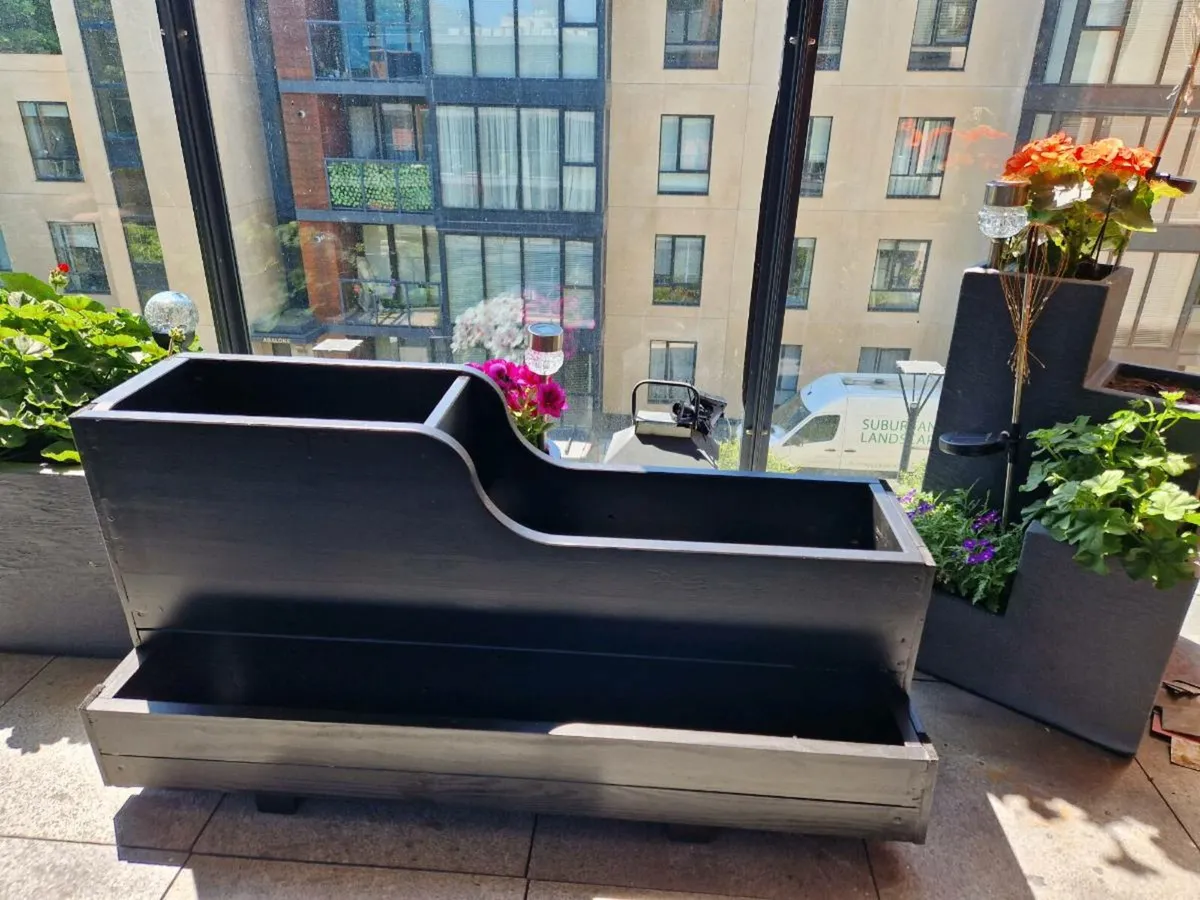 Large Wooden planters 100cm x23 cm H 48cm - Image 1