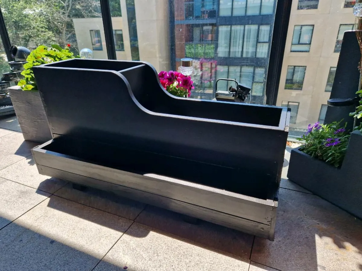 Large Wooden planters 100cm x23 cm H 48cm - Image 2