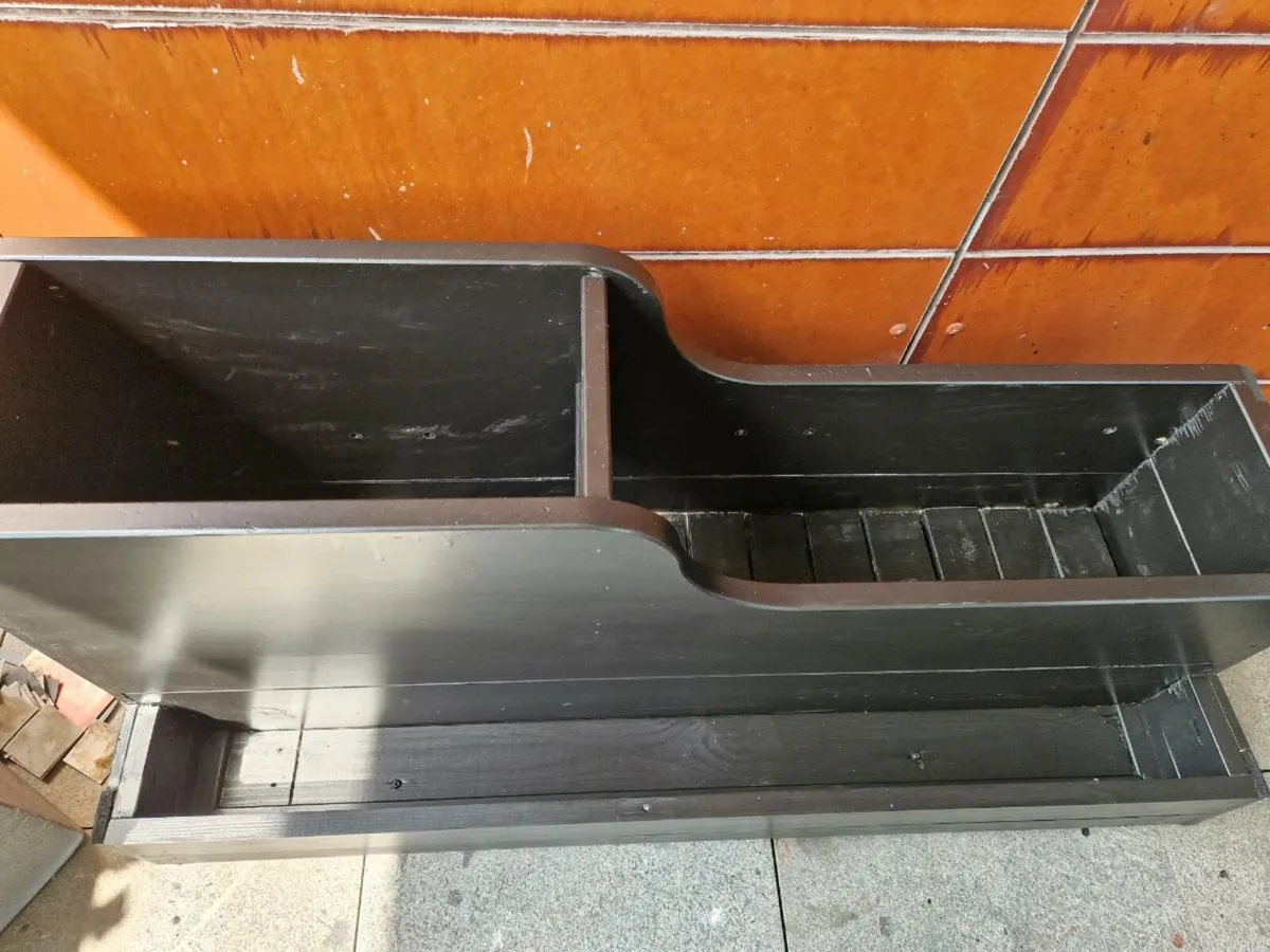 Large Wooden planters 100cm x23 cm H 48cm - Image 4