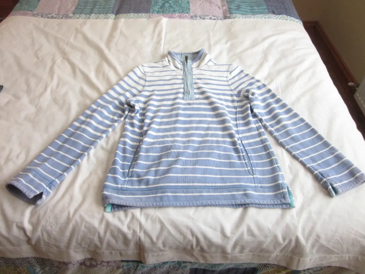Fat Face Ladies Zip Neck Sweatshirt  Jumper Size10 - Image 1