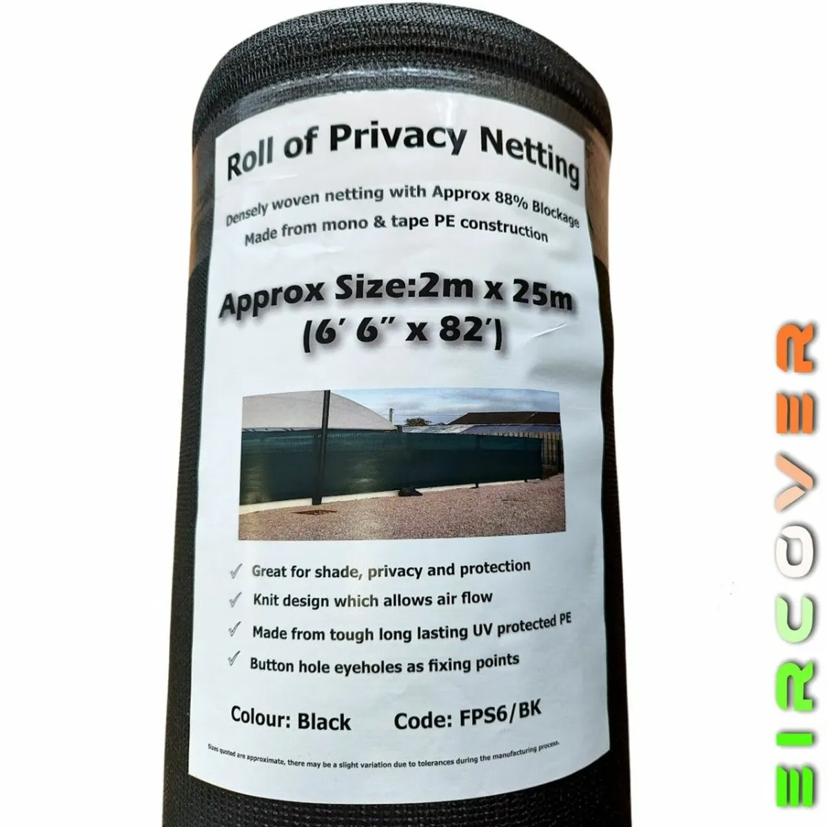 Privacy Fence Screens 2m x 25m Black 170 gsm - Image 3