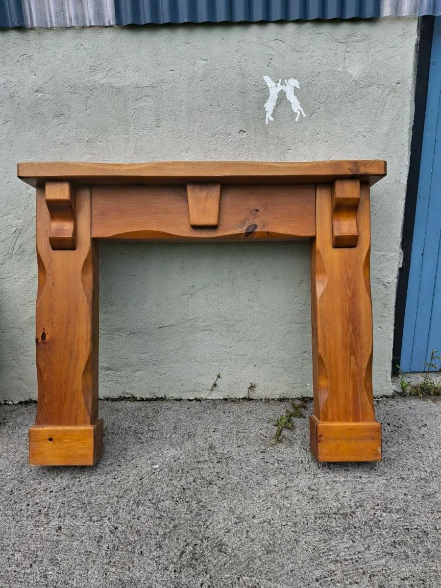 New Timber  fireplace  surround & cast iron insert - Image 2