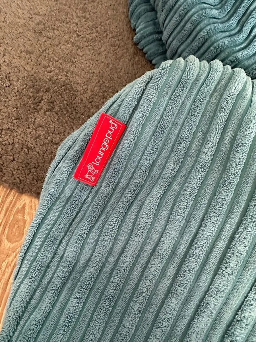 Loungepug high back bean bag chair and footstool - Image 2