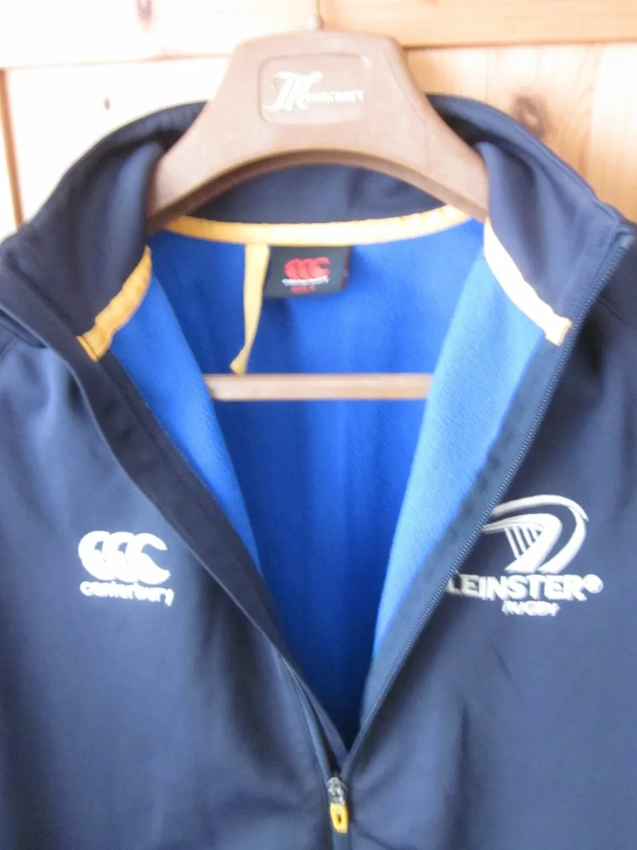 Canterbury Leinster Full Zip Rugby Jumper Mens - Image 2