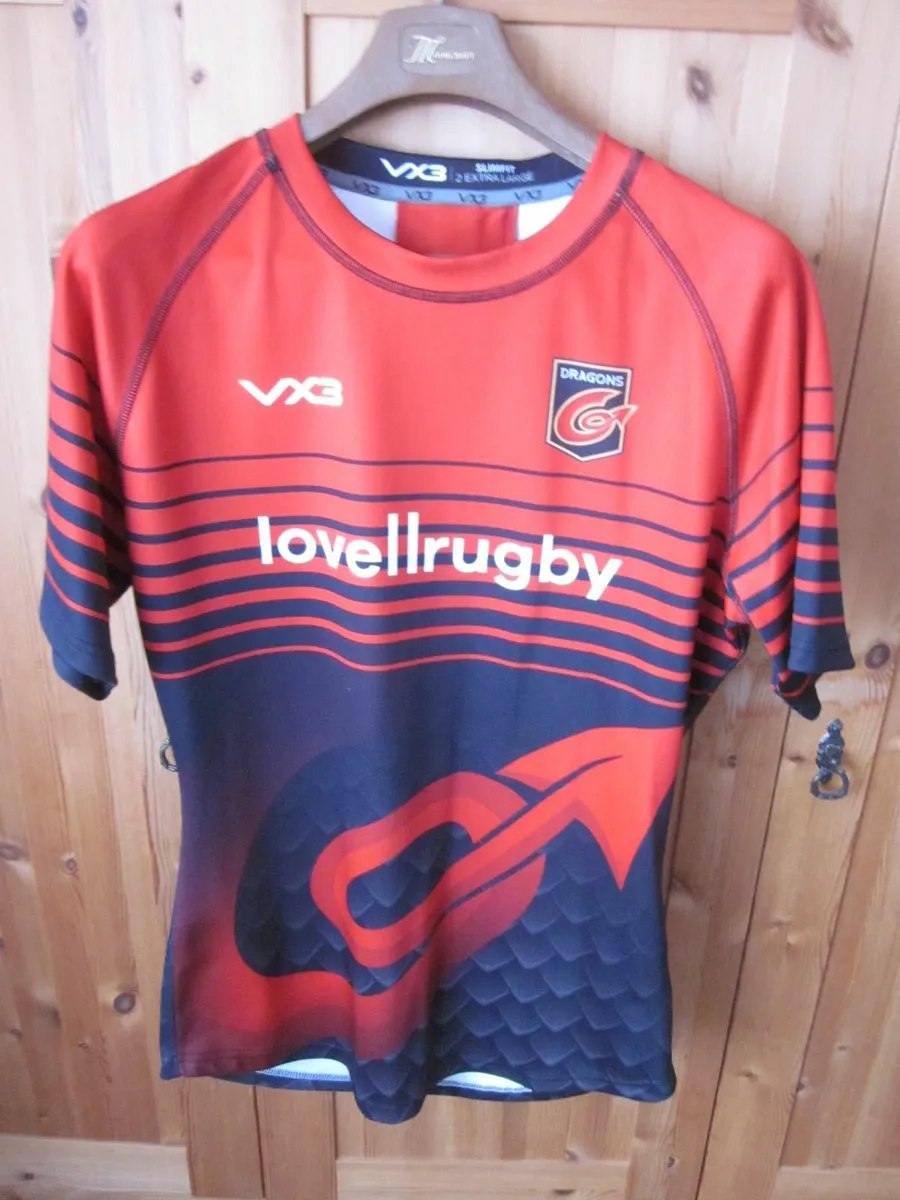 Newport-Gwent Dragons RugbyJersey 2018/19(2XL) - Image 1