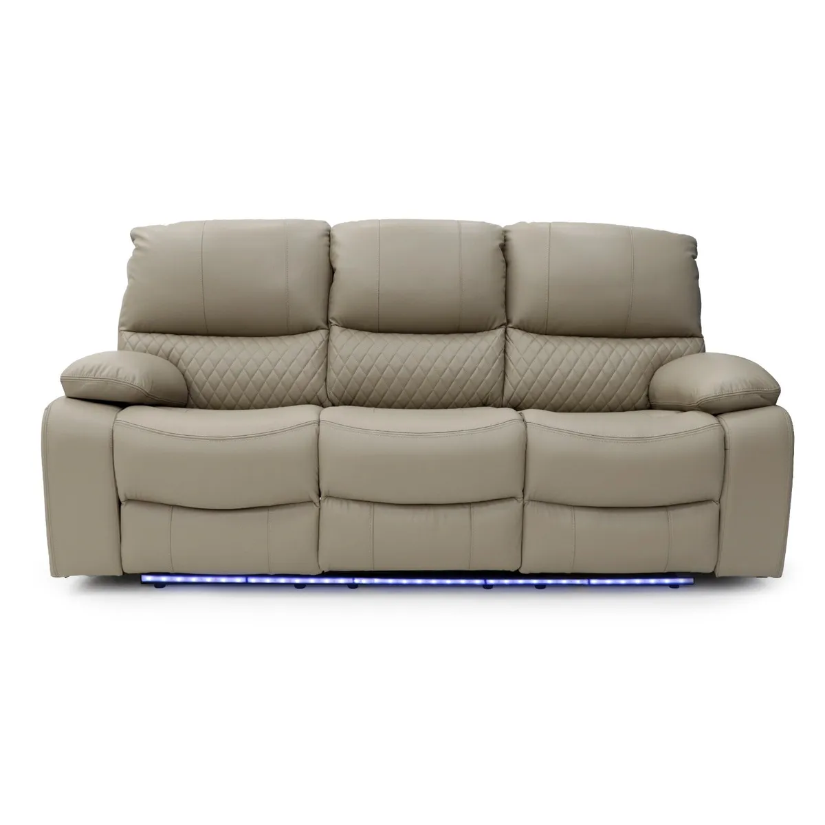 3+2 Rita Plus Beige Leather Electric Recliner Sofa - Image 2