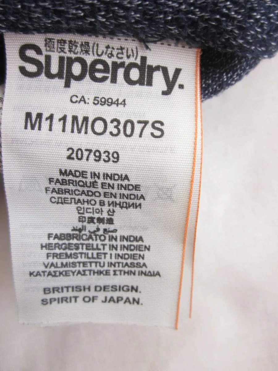 Men's Superdry Classic Pique Polo Shirt in Eclipse - Image 4