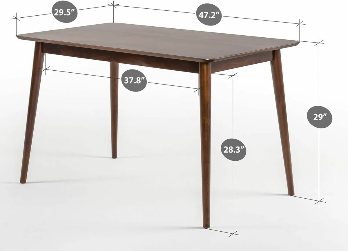 Dining Table 120x75x74 cm Wooden Kitchen table - Image 3