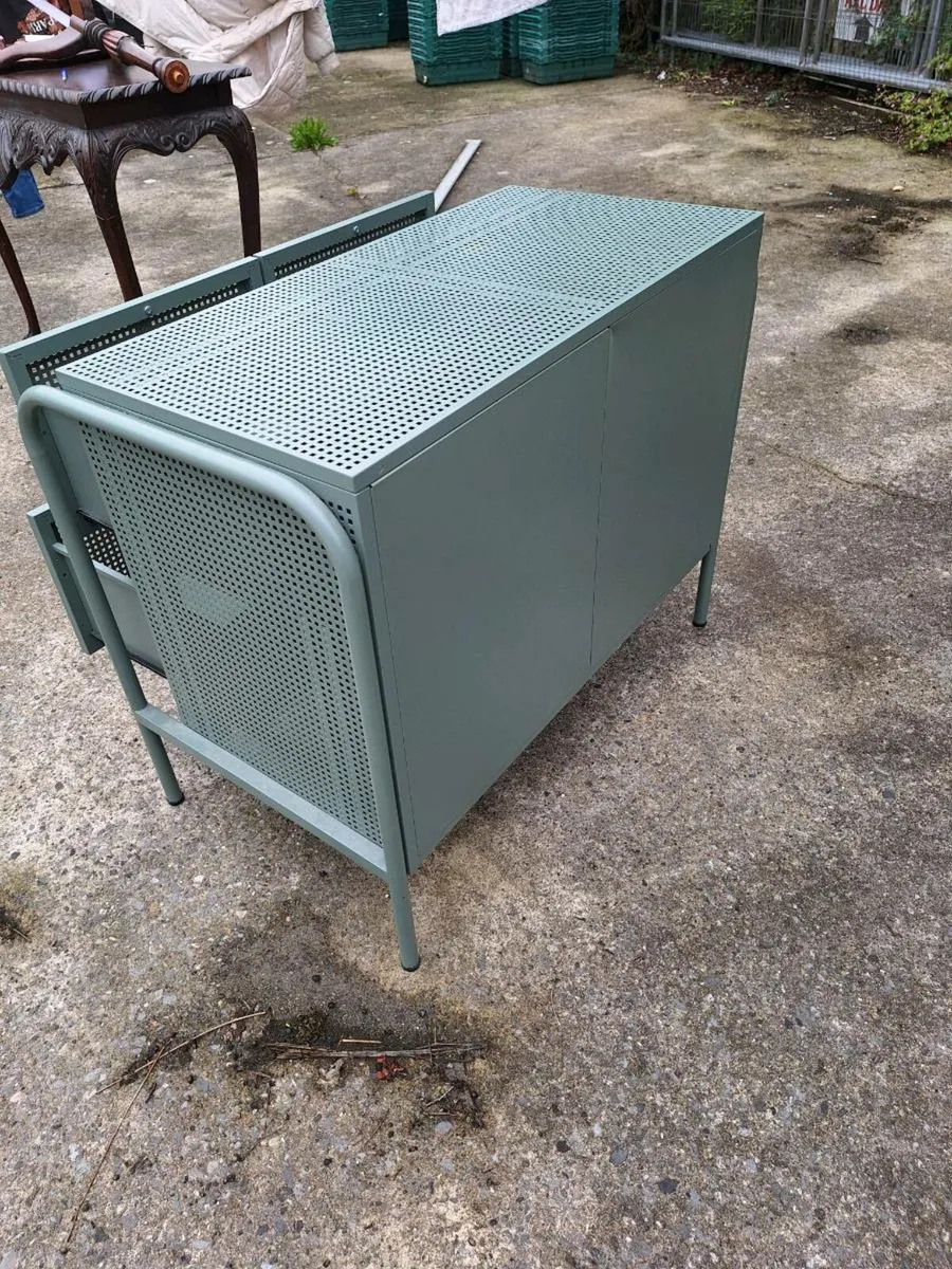 Green metal storage drawers - Image 4