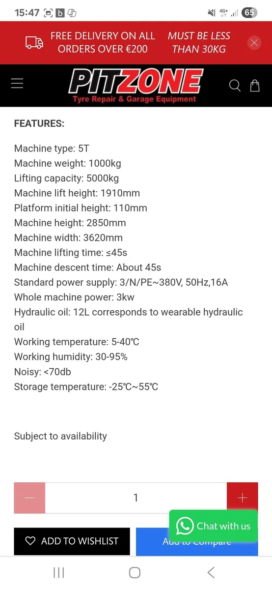 5 ton 2 post lift - Image 3