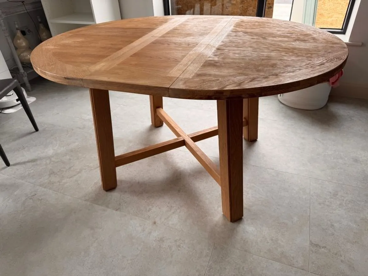 Solid Oak Dining Table - Image 1