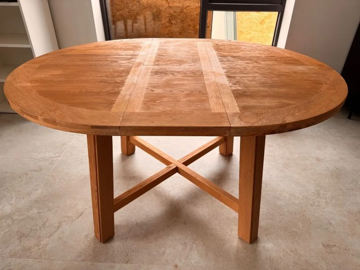 Solid Oak Dining Table - Image 3