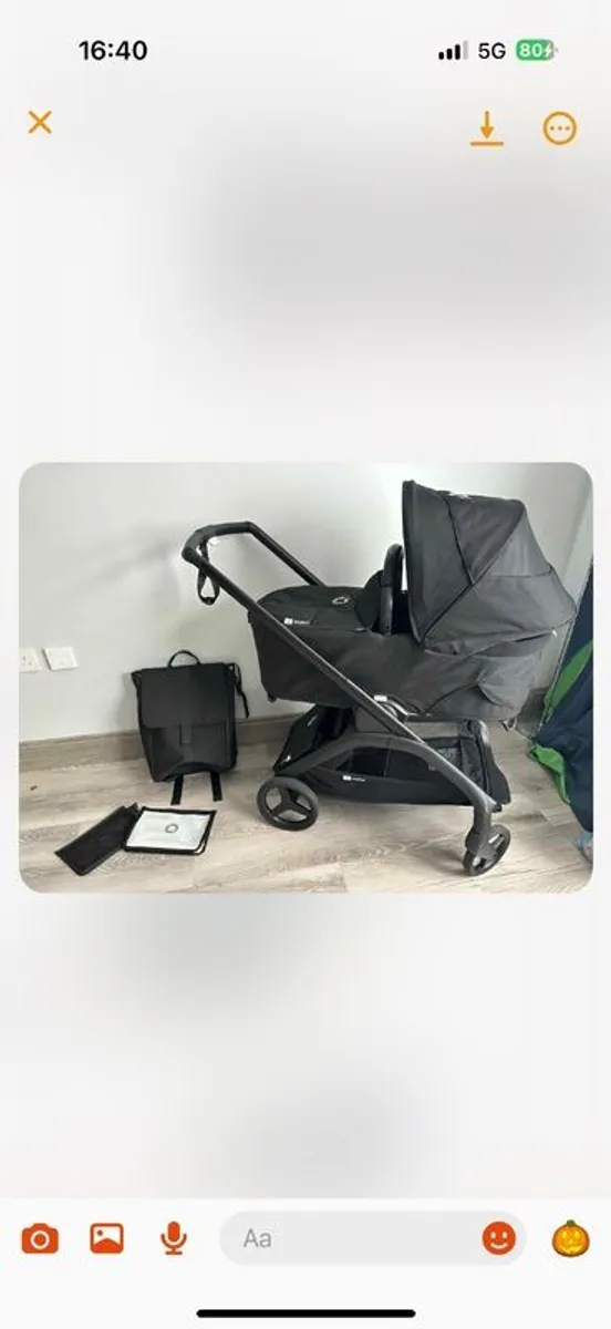 Bugaboo Dragonfly Bassinet Toddler seat Rain cover Bugaboo bag (never used) Cup holder Car seat adapters - Image 1