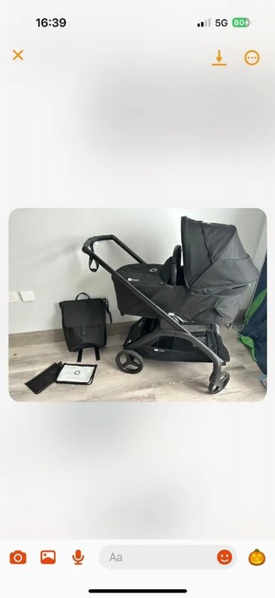 Bugaboo Dragonfly Bassinet Toddler seat Rain cover Bugaboo bag (never used) Cup holder Car seat adapters - Image 3