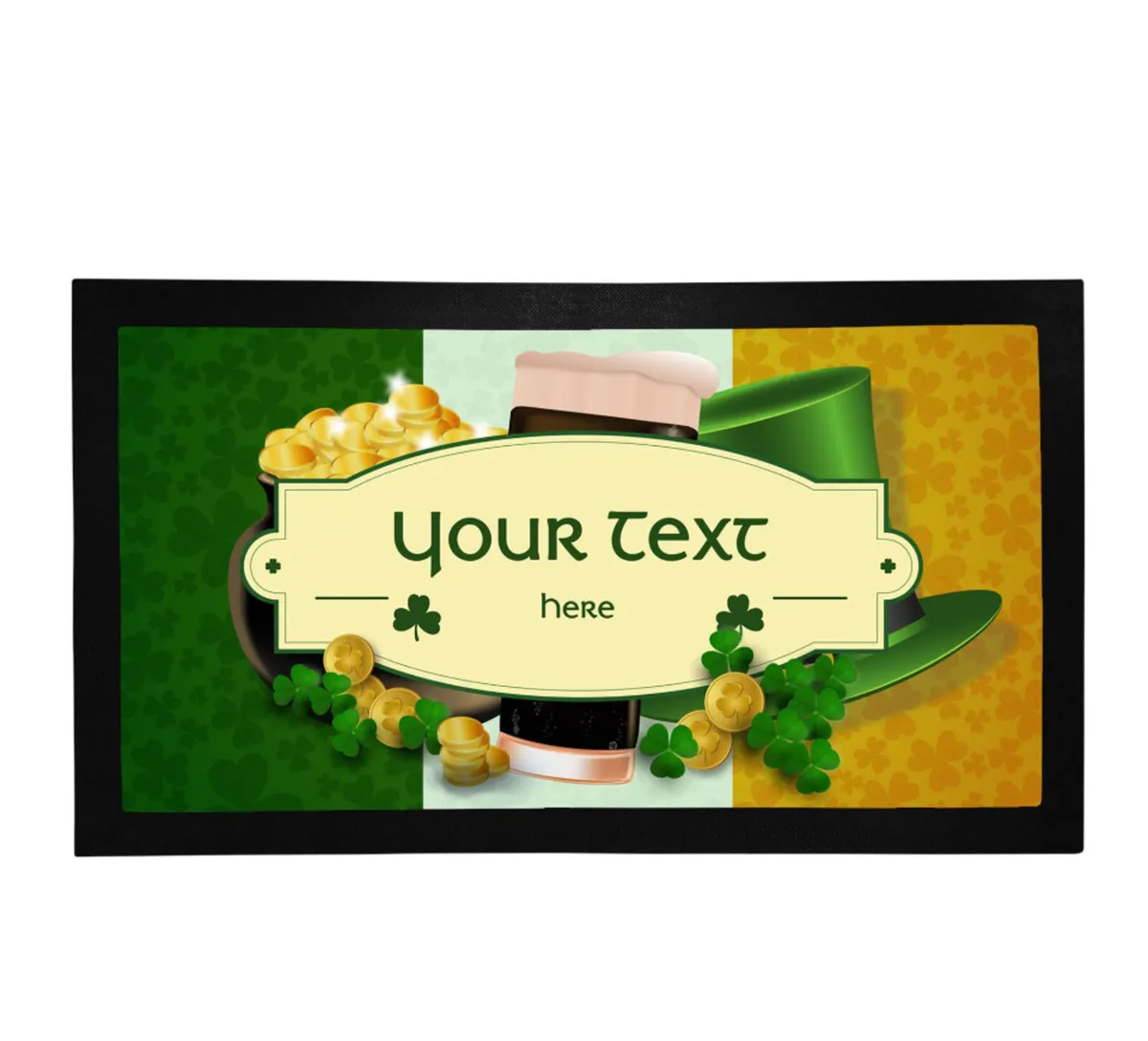 Personalised Bar Runner Mat Home Bar Add your Text - Image 3