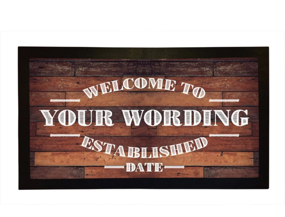 Personalised Bar Runner Mat Home Bar Add your Text - Image 4