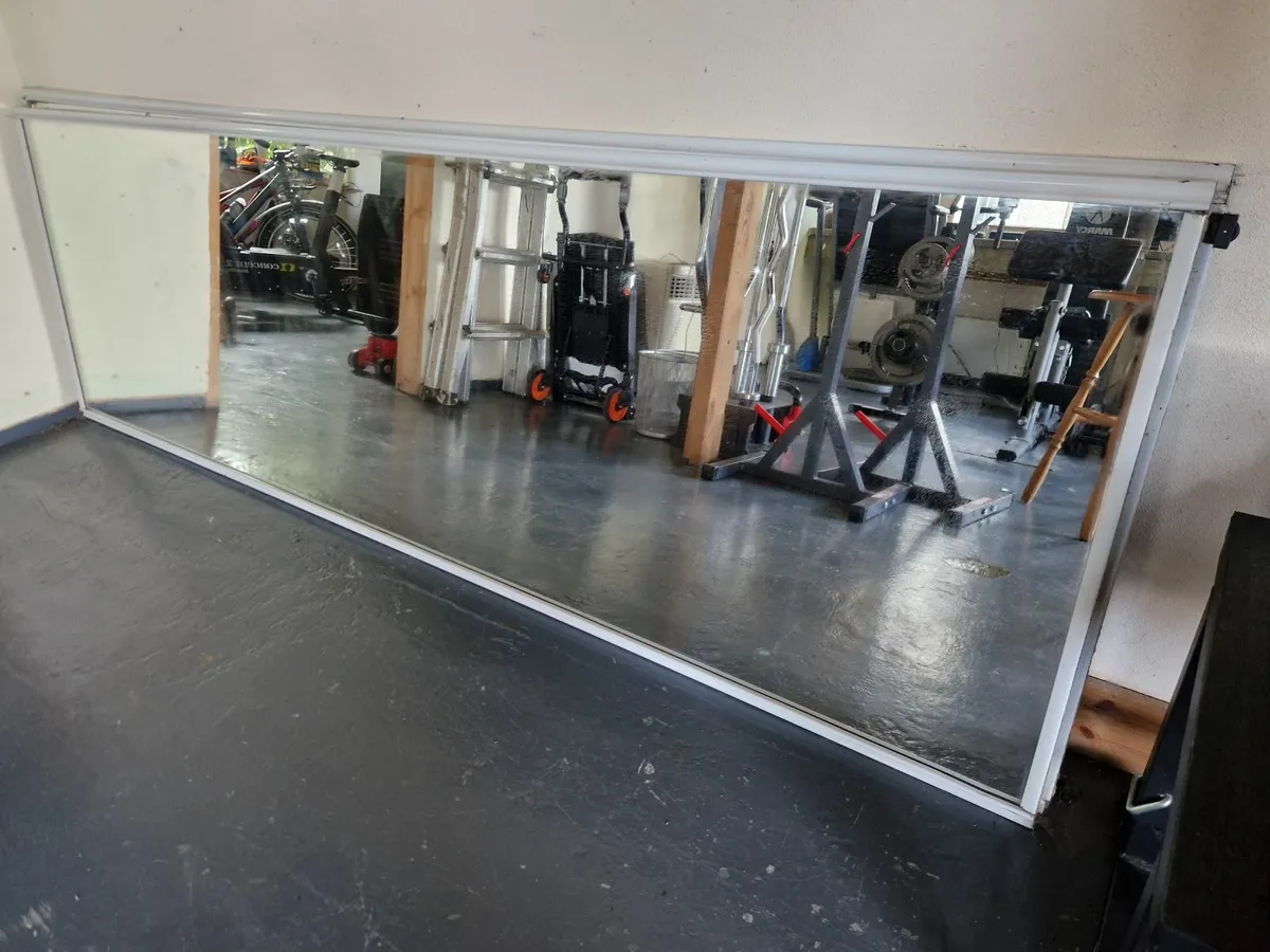 2 x Sliding wardrobe mirrors - Image 1