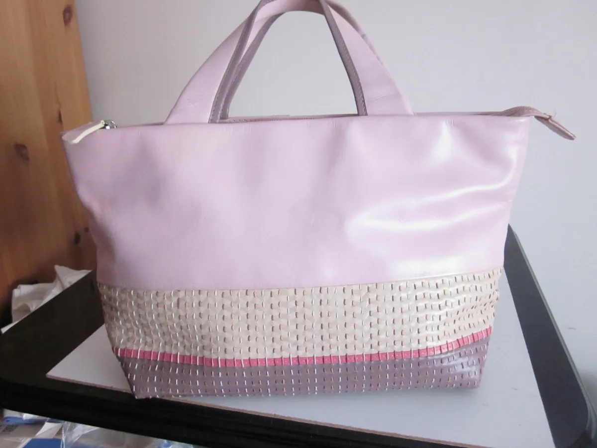 Radley Pink/Cream/Purple  Leather Grab Bag - Image 2