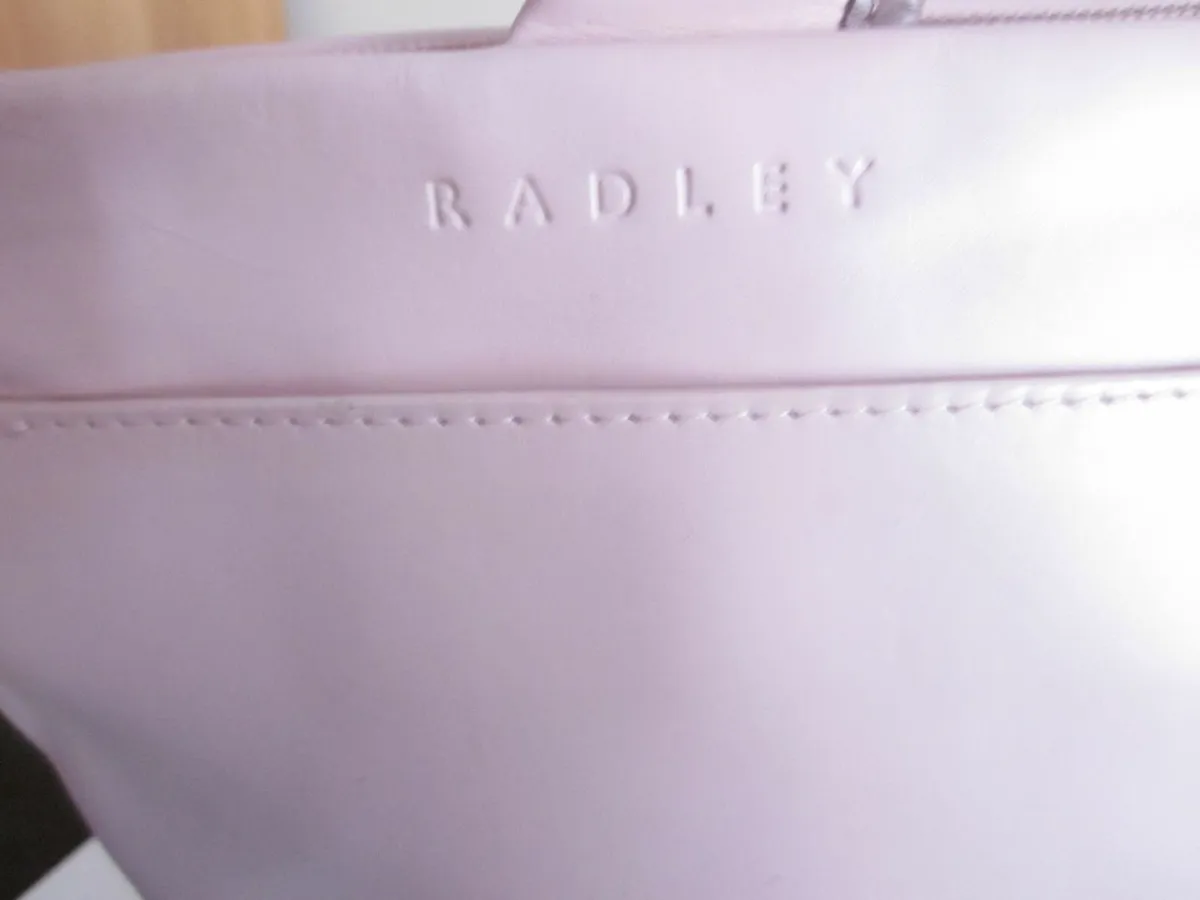 Radley Pink/Cream/Purple  Leather Grab Bag - Image 3