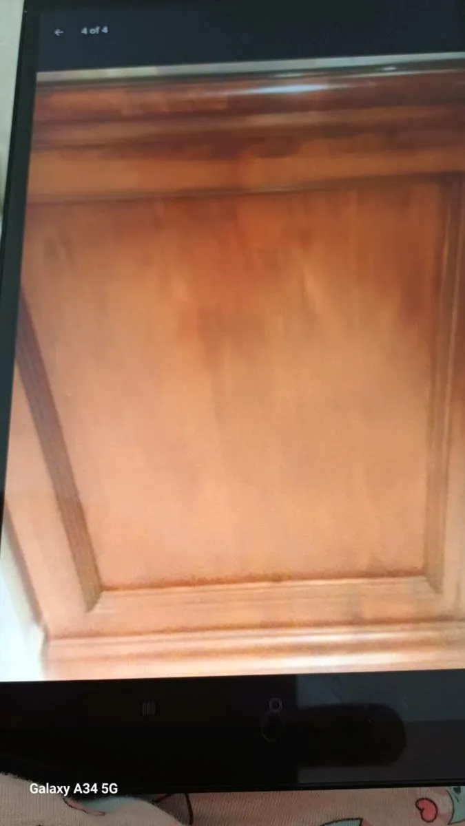Walnut Veneer Cabinet with Heavy Protective Glass - Image 4