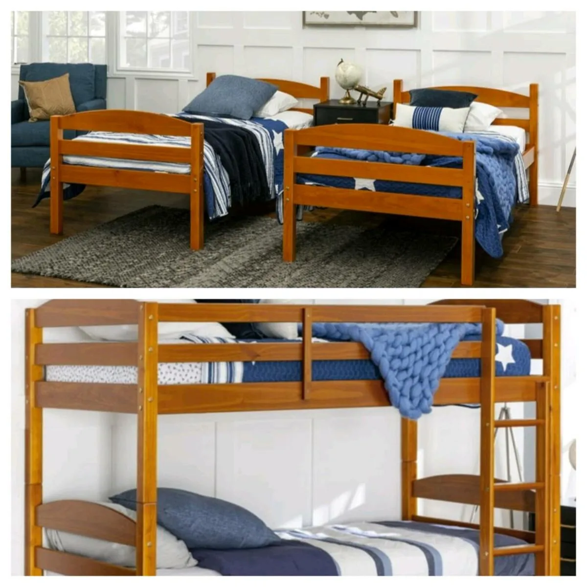 Kids bunk bed split for 2 Single bed - Image 1