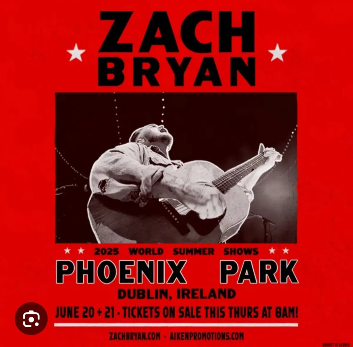 Zack Bryan ticket - Image 1