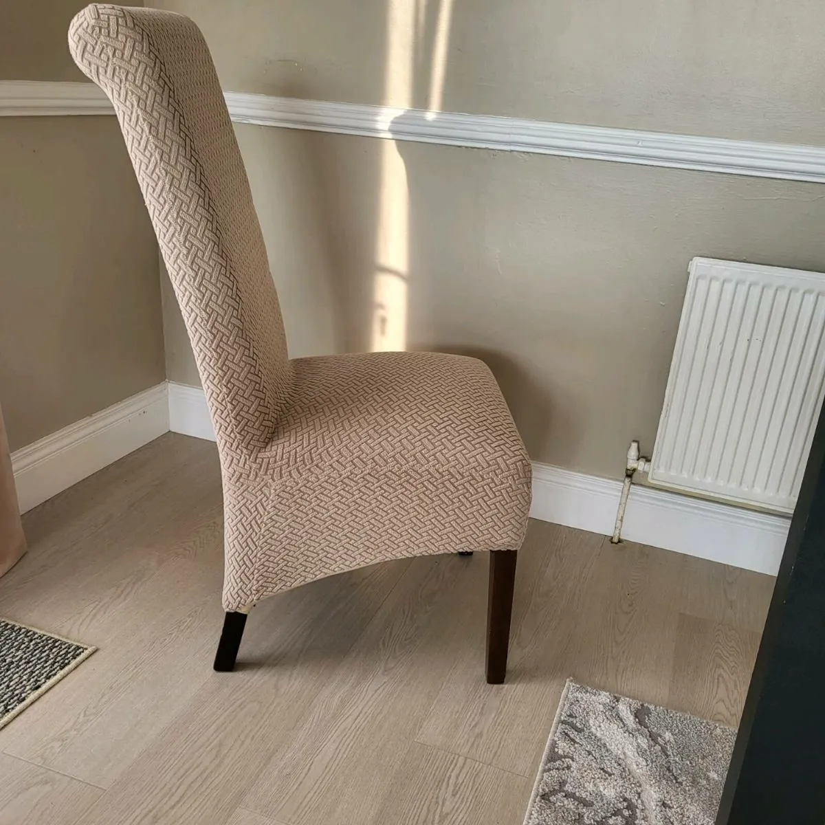Faux leather dining chairs - Image 1