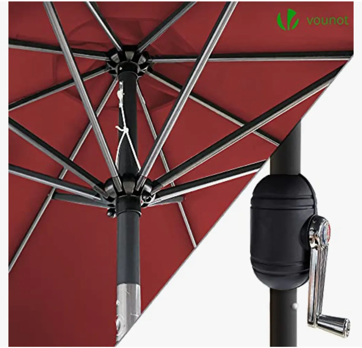 Red Parasol with stand - Image 2