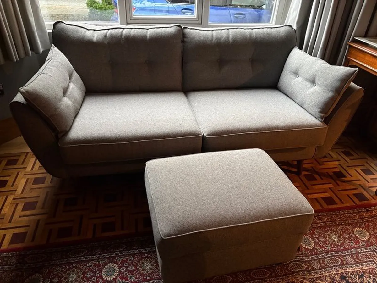 sofa and footstool - Image 2