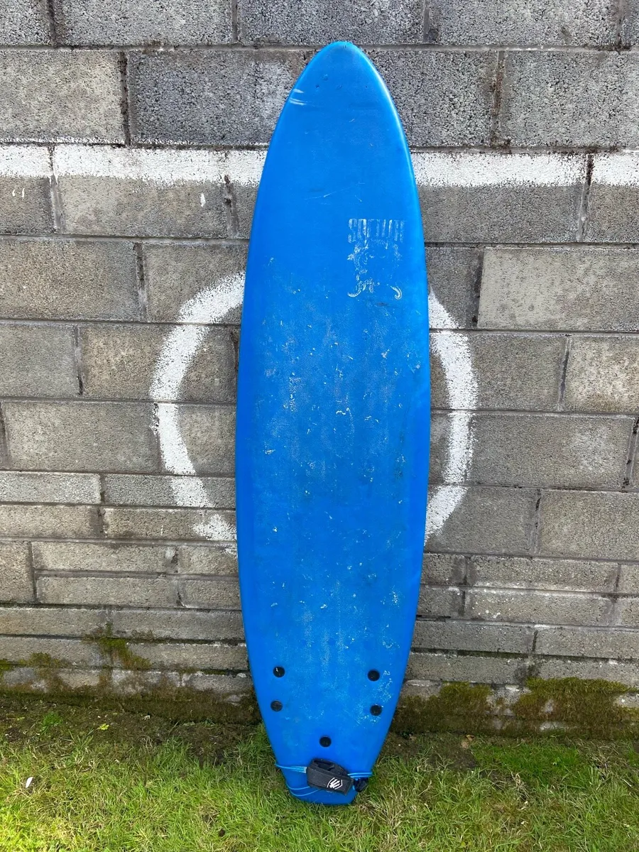 Soft top 6”8 surfboard for sale. - Image 1