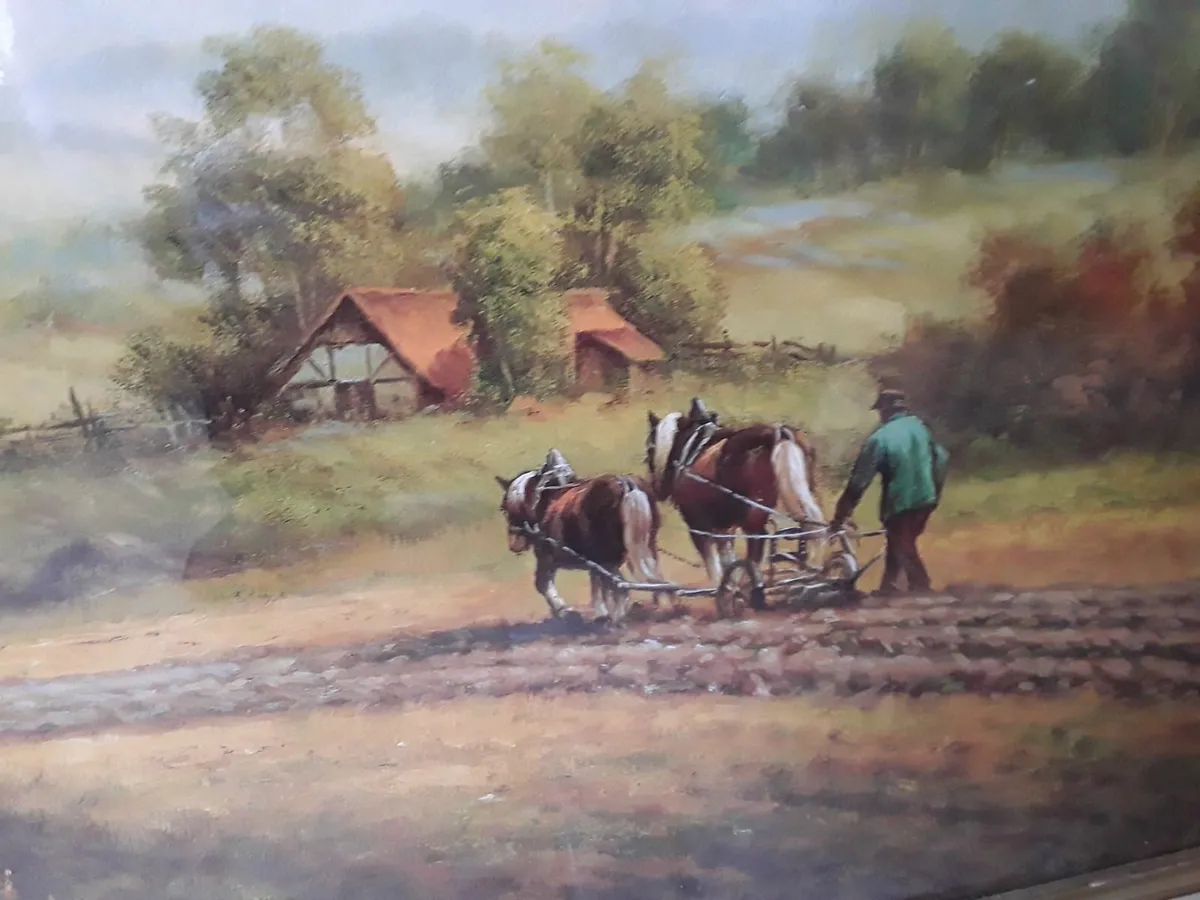 Lovely large picture in glass frame - Image 4