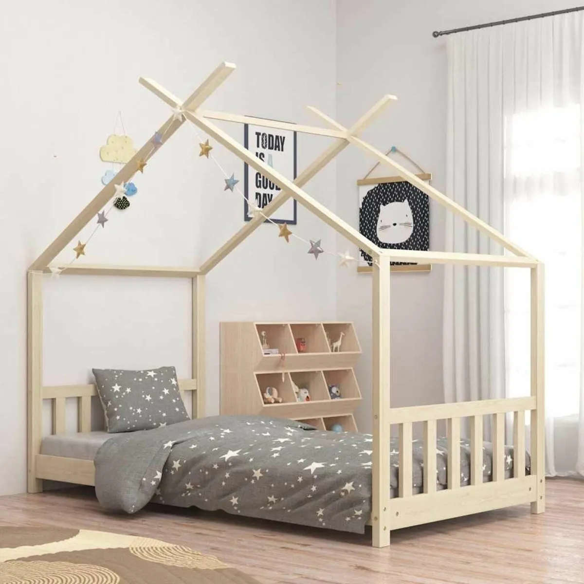 [Free P&P] New Kids Bed Frame Pine Wood 70x140 - Image 1