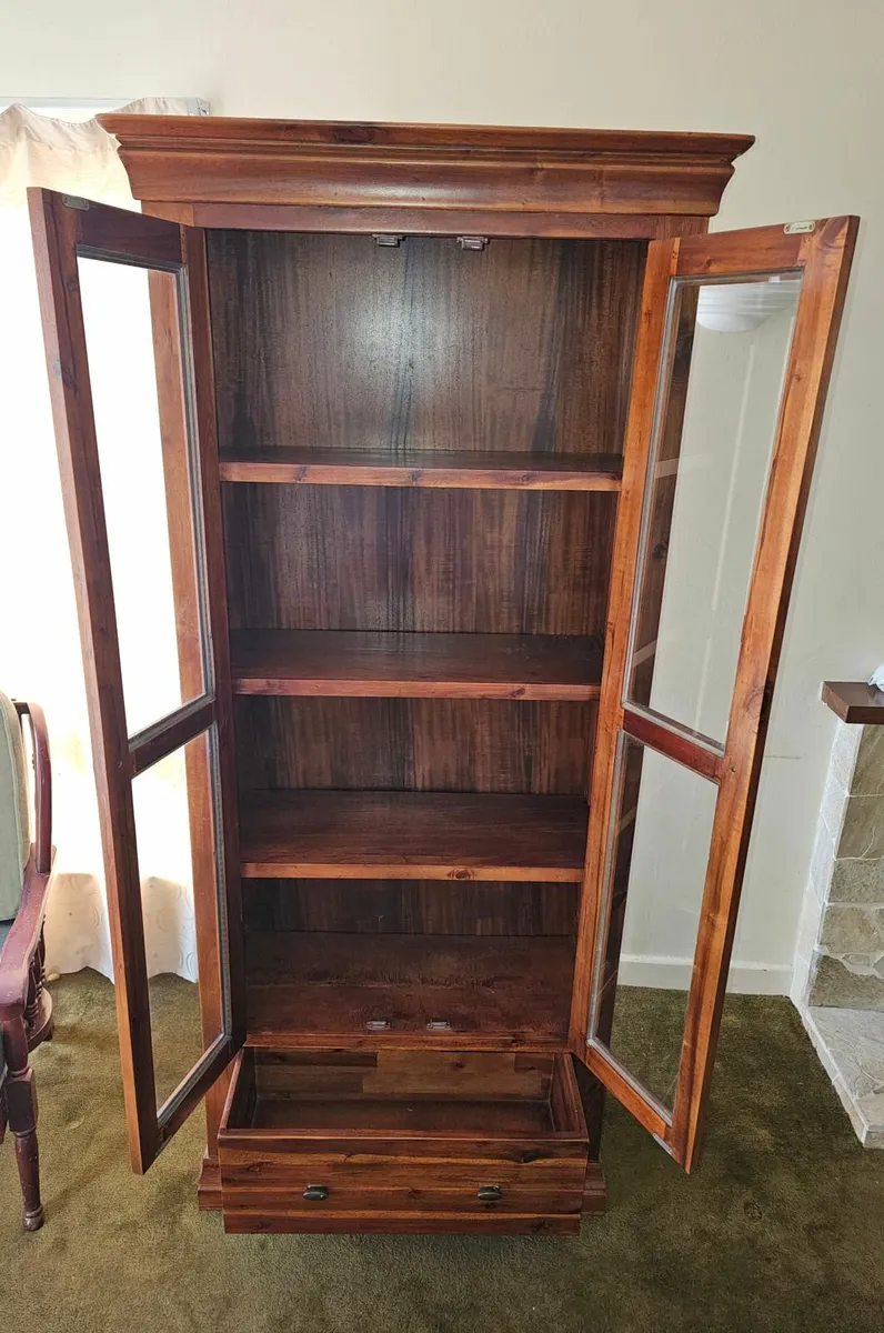 Solid Wood Glass Display Cabinet - Image 2