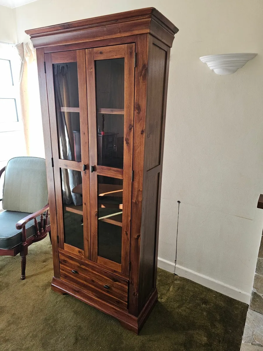 Solid Wood Glass Display Cabinet - Image 3
