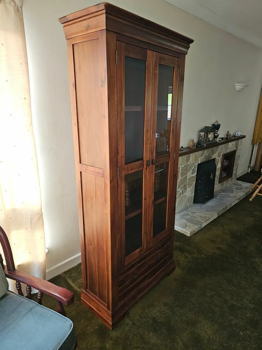 Solid Wood Glass Display Cabinet - Image 4