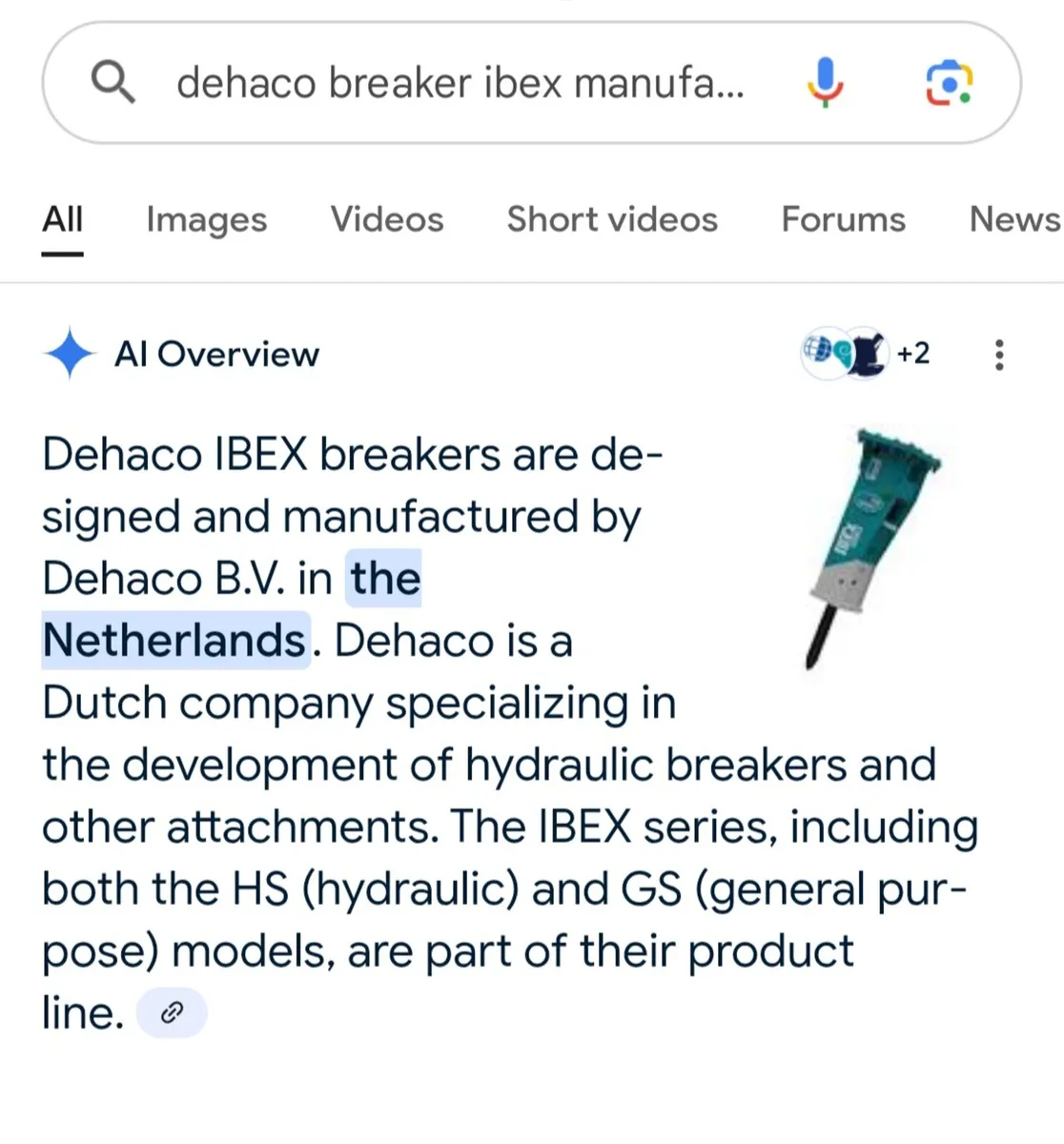 DEHACO IBEX ROCK HAMMER *EX COUNCIL* NOT CHINESE* - Image 2