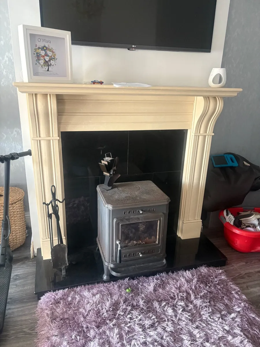 Cream Marble fireplace - Image 3