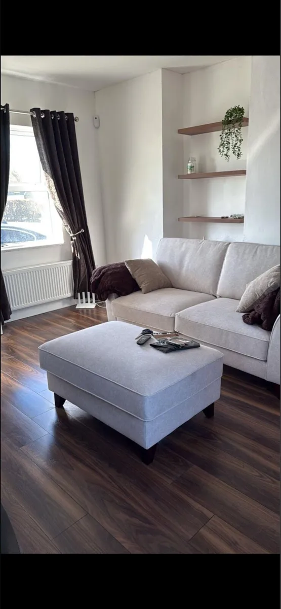 As new orson 3 seater & large matching footstool - Image 1