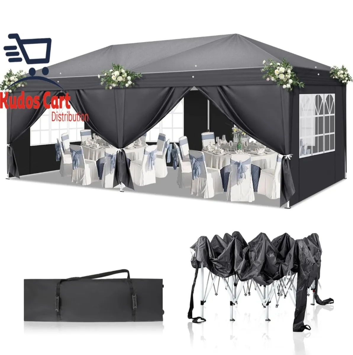 Pop-up gazebo 3x6m heavy duty - Image 1