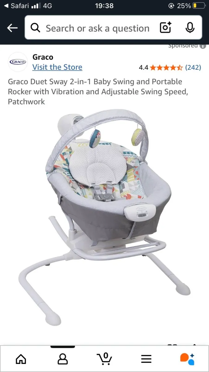 Graco Duet 2 in 1 Baby Swing - Image 1