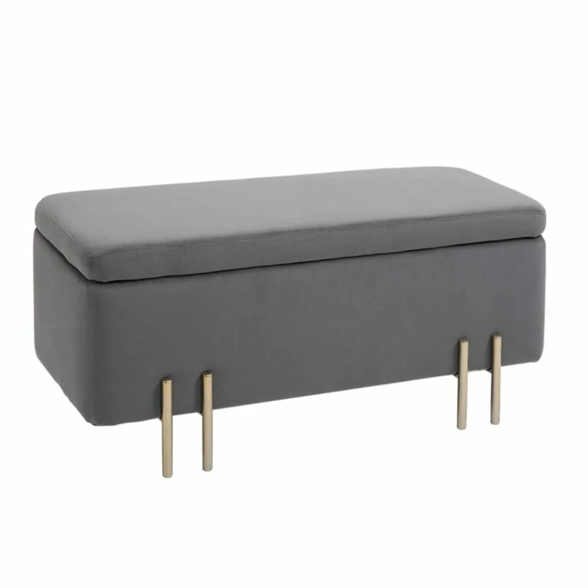 Storage Stool Light Luxury Ottoman Bench w/ Cushio - Image 1