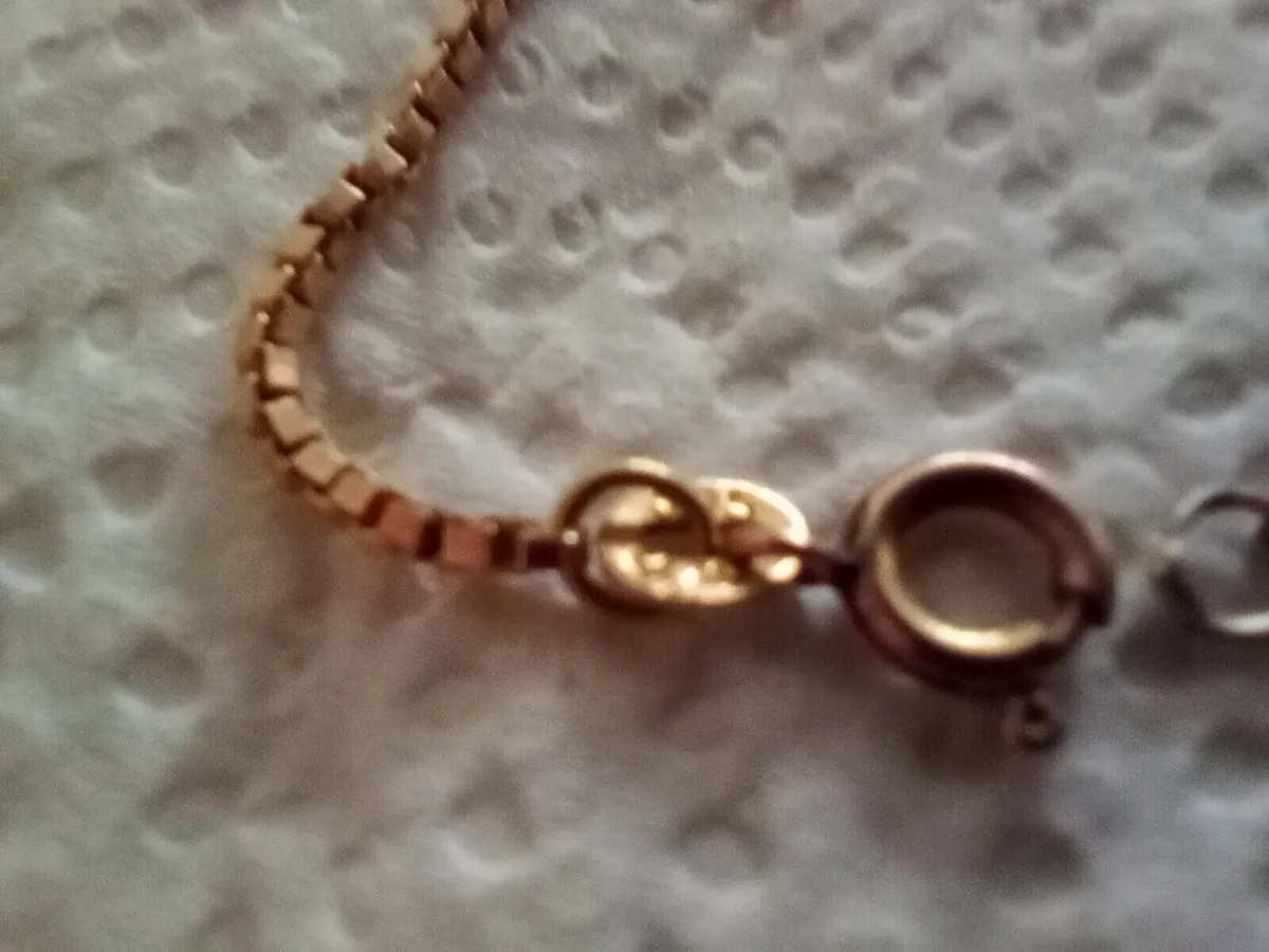 Ladies 14 ct bracelet 7 1/2 inch - Image 2