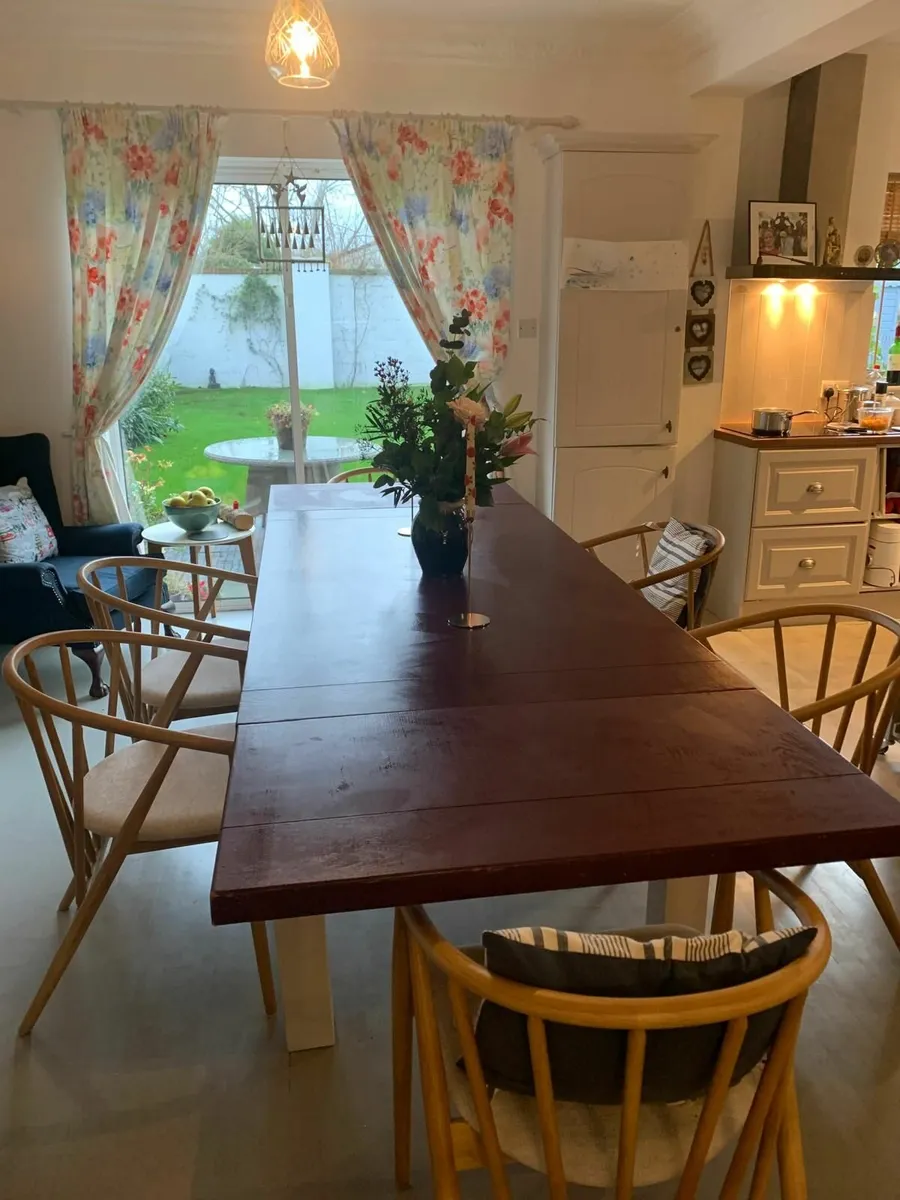 Solid Oak Extendable Dining Table - Image 2