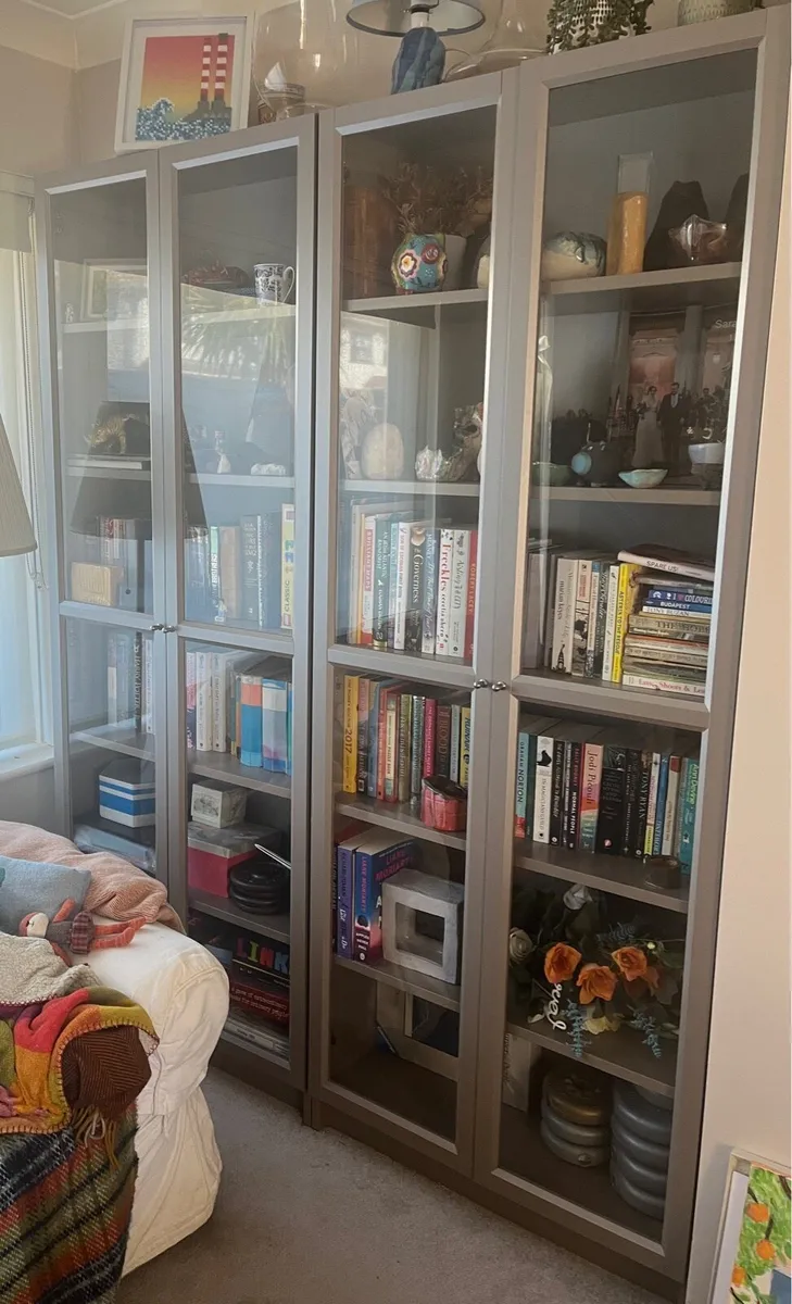 Metallic Grey Oxberg doors for Billy Bookcase - Image 2
