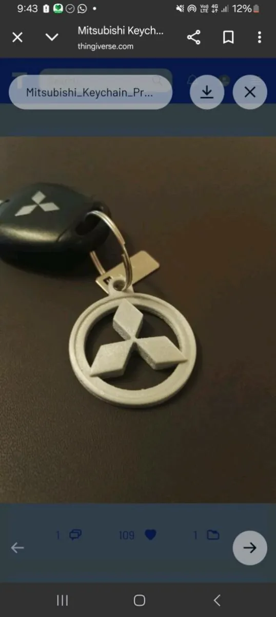 Mitsubishi Keyring