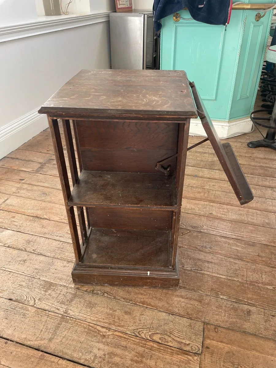 unusual antique edwardian bookcase - Image 3