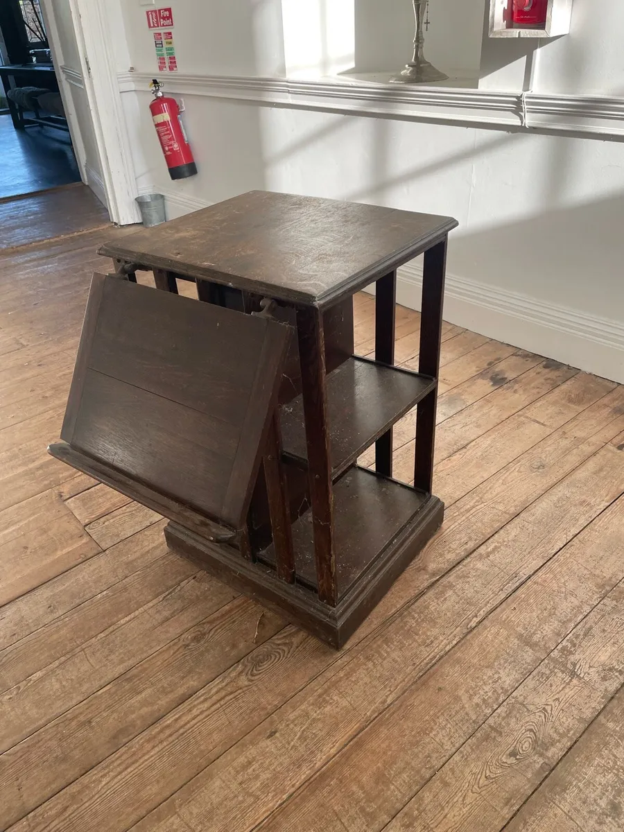 unusual antique edwardian bookcase - Image 4