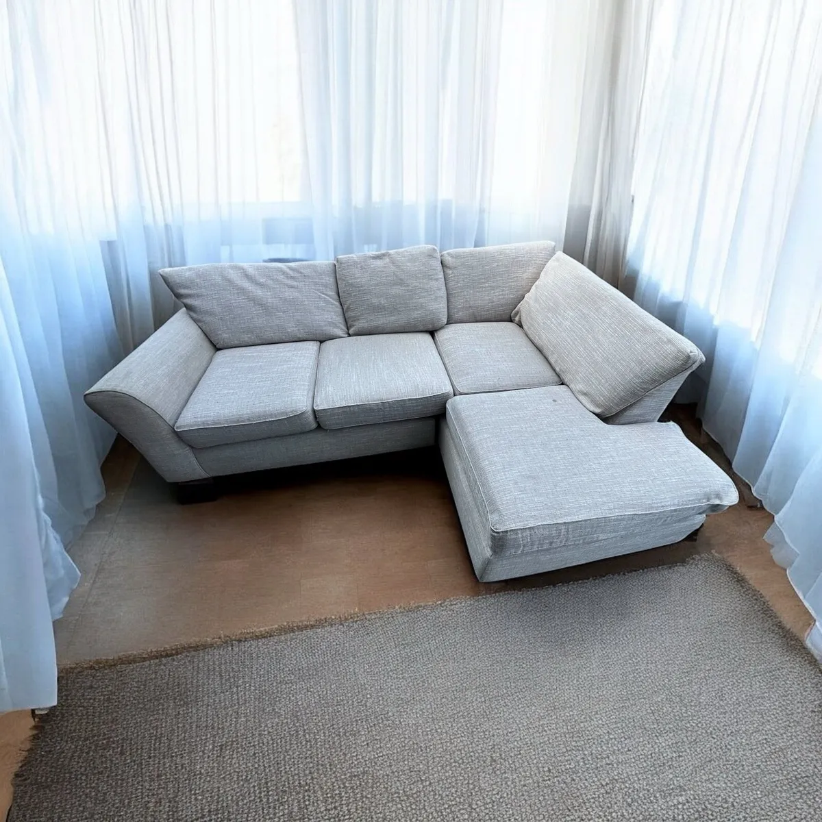 Grey corner sofa set couch delivery available - Image 2