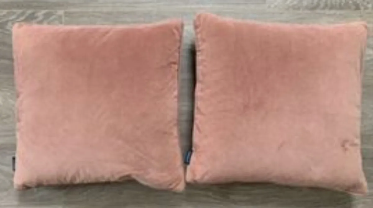 Paoletti Pair Feather Filled Square Cushion 45cm - Image 2