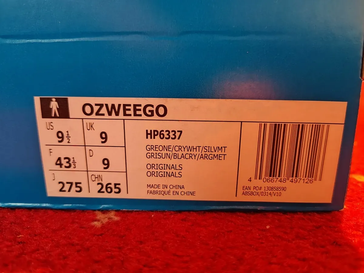 New Adidas Ozweego Grey Trainers (UK Size 9) - Image 3